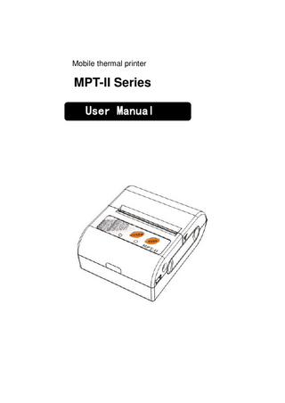 MPT-II Series Printer User Manual