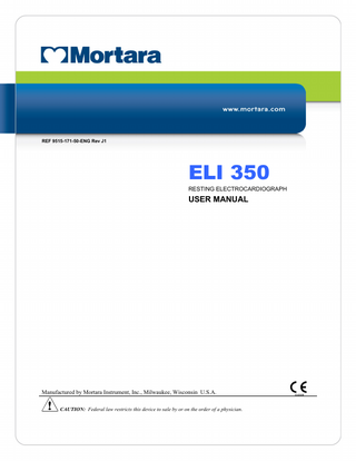 ELI 350 User Manual Rev J1
