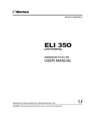 ELI 350 Late Potential Addendum Rev A1