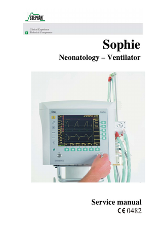 Sophie Neonatology – Ventilator  Service manual  