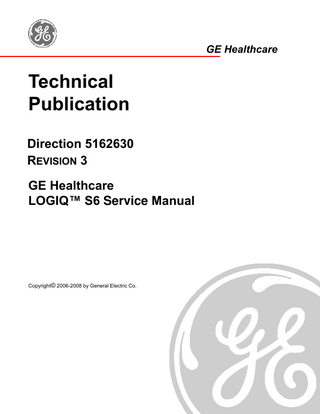 LOGIQ S6 Service Manual Rev 3