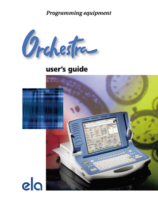 Programming equipment  user’s guide  