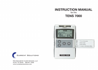 TENS 7000 Instruction Manual