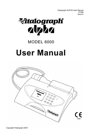 alpha Model 6000 User Manual Issue 2