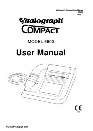 Compact Model 6600 User Manual Issue 1