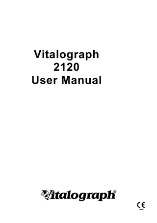 TABLE OF CONTENTS Description of the Vitalograph 2120...4 Features of the Vitalograph 2120 ...4 Connecting the Vitalograph 2120 to a Power Source...5 Turning On the Vitalograph 2120...6 Setting Up the Vitalograph 2120 ...6 Setting Up Save ...6 Setting Up Indices ...7 Selecting a Printer ...8 Defining Configuration ...8 Setting the Date ...8 Setting the Time ...9 Setting Predicted Values ...9 Setting Interpretation ...9 Setting Sound...9 Defining Smart...10 About the Software ...10  Checking Accuracy ...10 Attaching the Syringe to the Vitalograph 2120 ...11  Entering Or Selecting Patient Information ...13 Entering a New Patient ...13 Selecting an Existing Patient ...14  Performing Tests...14 Entering temperature ...14 Performing a VC Test ...14 Performing an FVC Test ...15  Performing Post Tests ...16 Viewing Test Results ...17 Printing Test Results ...17 Connecting to a Printer...18 Printing Results ...18  Deleting Patient Information And / Or Test Results ...18 Deleting All Patients ...19 Deleting One Patient ...19  Using the Vitalograph 2120 With Spirotrac...20 Cleaning and Disinfecting the Vitalograph 2120...20 Explanation of symbols ...21 Other labels ...21  Consumables/Accessories...22 Spare Parts ...22  Technical Specifications ...22 CE Notice ...23 FDA Notice...23  Customer Service ...24 Guarantee ...25  3  
