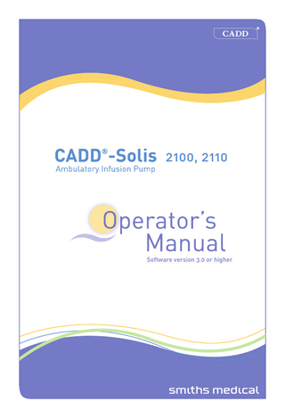 CADD-Solis Model 2100, 2110 Operators Manual sw ver 3.0 or higher