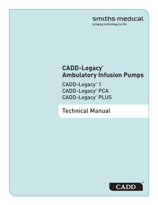 CADD-Legacy 1, PCA and PLUS Technical Manual Jan 2011