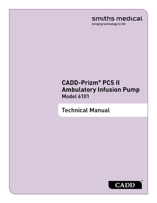 CADD-Prizm PCS II Model 6101 Technical Manual Nov 2010