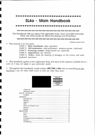SL4A Main Handbook sw ver V4.5