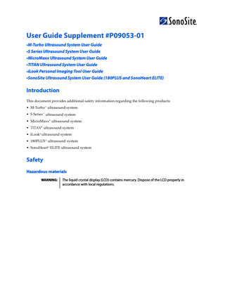 TITAN User Guide Supplement P09053-01 March 2008