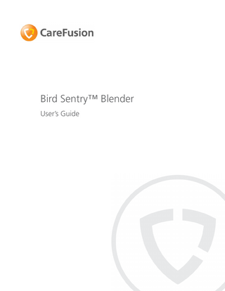 Bird Sentry Blender Users Guide Rev D Sept 2010