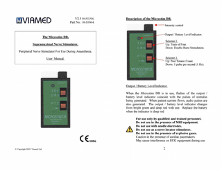 Microstim DB1000 Nerve Stimulator User Manual V2.5 Jan 2006