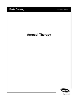 Aerosol Therapy Parts Catalog Issued Sept 2014