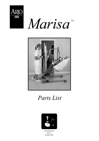 Arjo Marisa Parts List Issue 2 Oct 2004