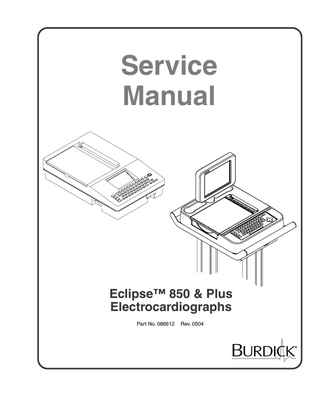 Eclipse 850 & Eclipse Plus Service Manual May 2004
