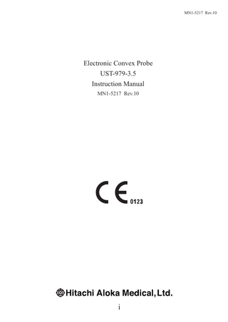 Electronic Convex Probe UST-979-3.5 Instruction Manual Rev 10