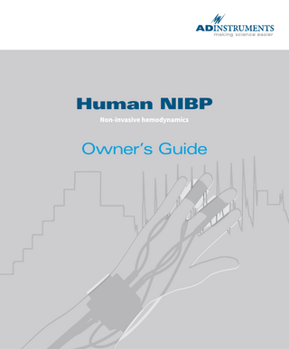 Human NIBP Non-invasive hemodynamics  Owner’s Guide  Human NIBP Controller Owner’s Guide  