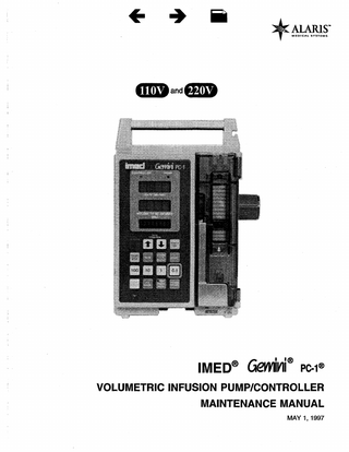 IMED Gemini PC 1 Maintenance Manual May 1997