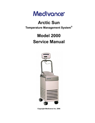 Arctic Sun 2000 Service Manual Rev C