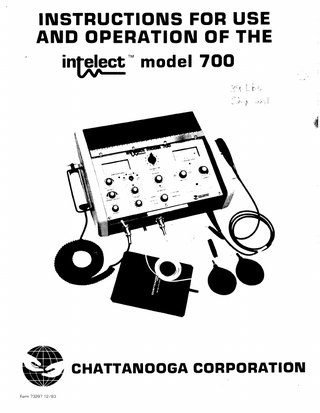Intelect Model 700 Operators Manual Dec 1983