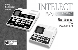 Intelect Legend Series Stim Model 2S & 4S User Manual Rev A