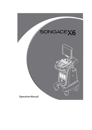 SONOACE X6 Operation Manual Ver 1.00.00
