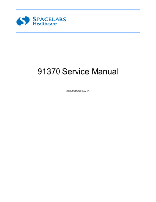 Model 91370 Service Manual Rev D