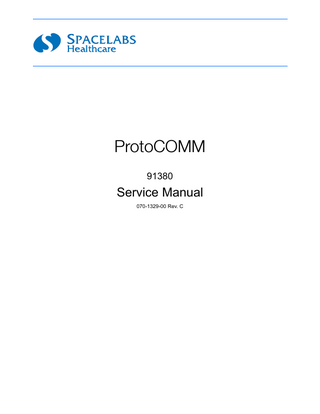 ProtoCOMM Model 91380 Service Manual Rev C