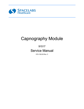 Capnography Module (91517) Service Manual Rev C