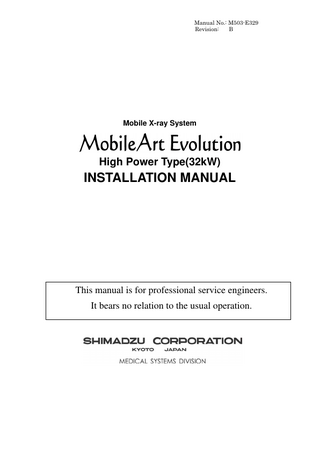 MobileArt Evolution Installation Manual Rev B