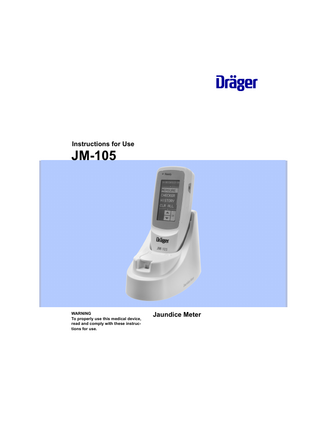 JM-105 Instructions for Use Edition 3 July 2014