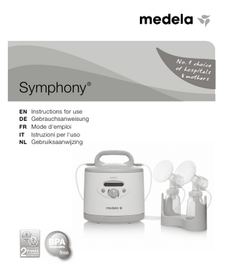 Symphony EN DE FR IT NL  ®  Instructions for use Gebrauchsanweisung Mode d‘emploi Istruzioni per l‘uso Gebruiksaanwijzing  