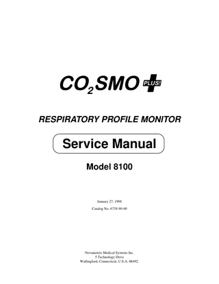 Model 8100 CO2SMO plus Service Manual Jan 1998