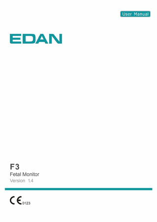 F3 Fetal Monitor User Manual Ver 1.4