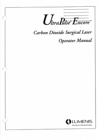UltraPulse Encore Operator Manual Rev B May 2001