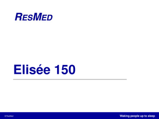 Elisee 150 Application Training Guide