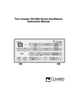 GS1000 Insufflator Instruction Manual Rev B Aug 2005