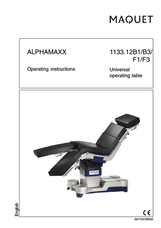 ALPHAMAXX 1133.22 series Operating Instructions July 2005