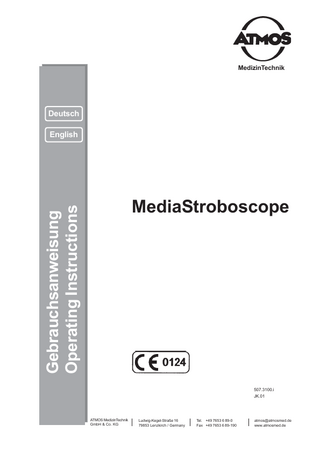 MediaStroboscope Operating Instructions June 2004