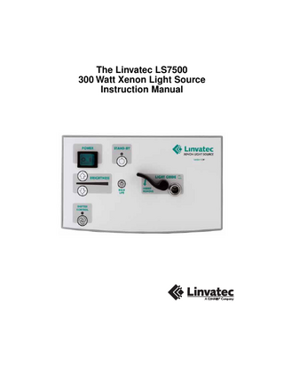 LS7500 300 Watt Light Source Instruction Manual Rev A Feb 2004