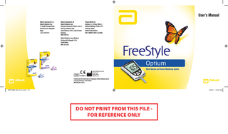 Optium FreeStyle Users Manual Rev A March 2011
