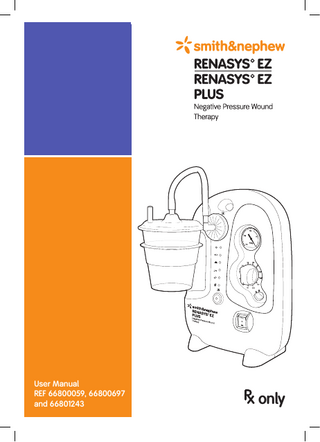 RENASYS EZ and EZ Plus User Manual REF 66800059, 66800697 and 66801243