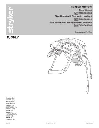 Flyte Surgical Helmet Instructions for Use Rev AB March 2020