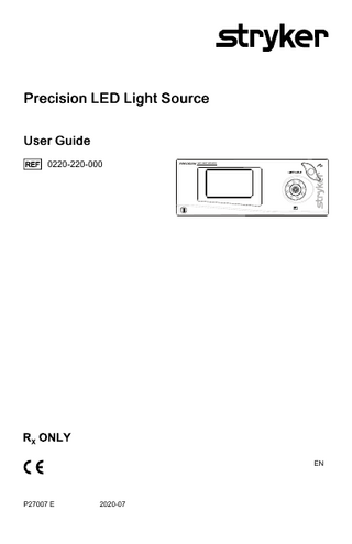 Precision LED Light Source User Guide Rev E July 2020