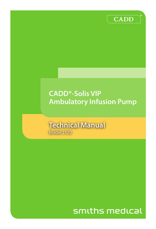 CADD Solis VIP Model 2120 Technical Manual Oct 2012