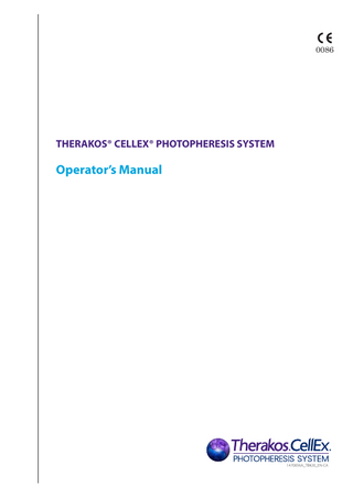 Therakos CellEx Photopheresis System Operators Manual Rev 4.0 Oct 2014