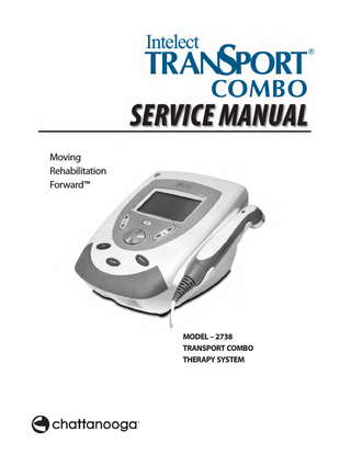 Intelect TransSport combo Model 2738 Service Manual Rev C