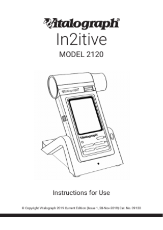 In2itive Model 2120 Instructions for Use Issue 1 Nov 2019
