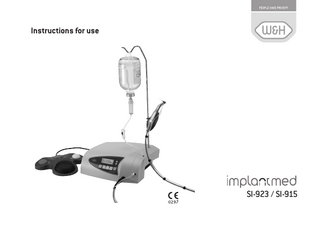Implantmed SI-923 and SI-915 Instructions For Use Rev 005 May 2010